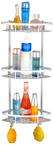 Cocoarm Mensola Triangolare ad Angolo per Doccia, Portaoggetti da Parete per Bagno, per Shampoo e Prodotti per la Pulizia