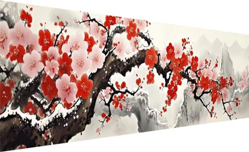 Diamond Painting, Diamant Painting Bilder Tinte, DIY Diamant Kunst Malerei Stickerei Set, Diamant Malen nach Zahlen Erwachsene, Blume Diamond Painting Set für Zimmer Wanddeko und Geschenk 210x70cm M-3