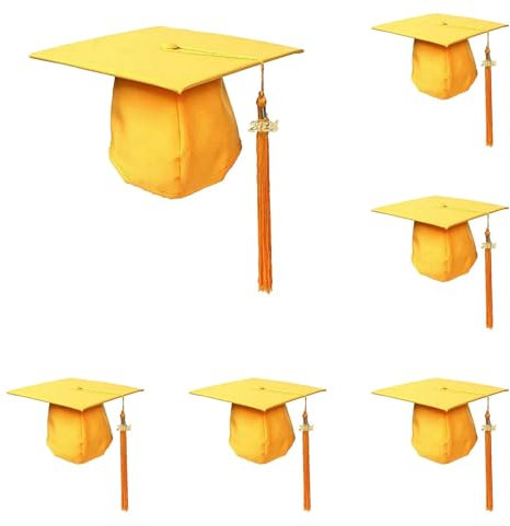 Blandoom Graduation Cap Student Graduation Cap 5 Colours Student Mortar Board Graduation Hat 2024 Shiny Graduation Hat With Tassel 2024 Academic Mortar Board Fancy Dress Accessory Photo Props