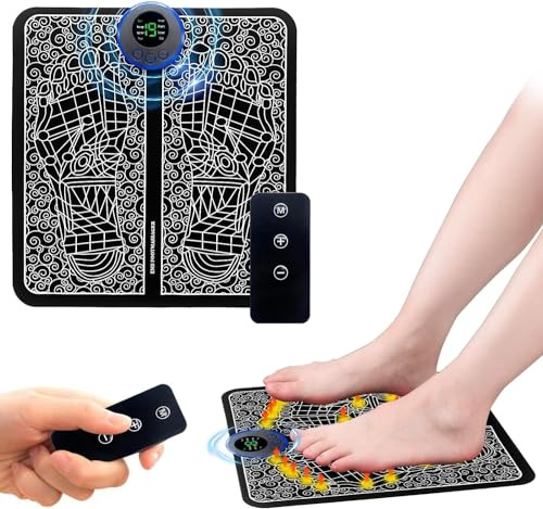 Stock Lider-Masajeador De Pies EléCtrico Portátil, Ems Para Circulación Y Relajación Mosculos, Con 8 Modos 19 Niveles De Intensidad Regarcables. Facil Impieza, Facil Almacenaje.