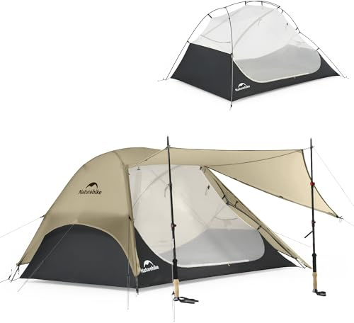 Naturehike UL Star River 2 Person Backpacking Tent, Double Layer Waterproof Two Person Tent, Lightweight Backpacking Cycling 2 Person Tent