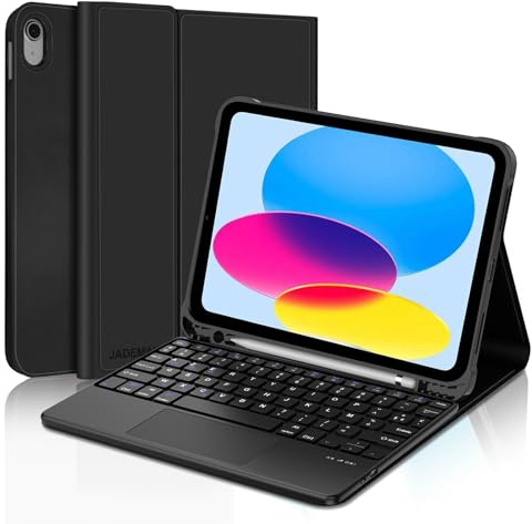 Clavier avec Touchpad pour iPad 10eme Generation 10.9/11eme Generation A16 2025 11, AZERTY Clavier avec Pavé Tactile pour iPad 10/11eme Génération, Détachable Clavier avec Porte-Crayon, Noir