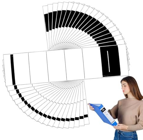 Ordnerrücken-Etiketten – Ordnerrücken-Aufkleber, selbstklebende Ordner-Etiketten, Set mit 100 Binderrücken-Etikettenaufklebern, beschreibbare Klebeetiketten für Inventar-Organizer, beschreibbare