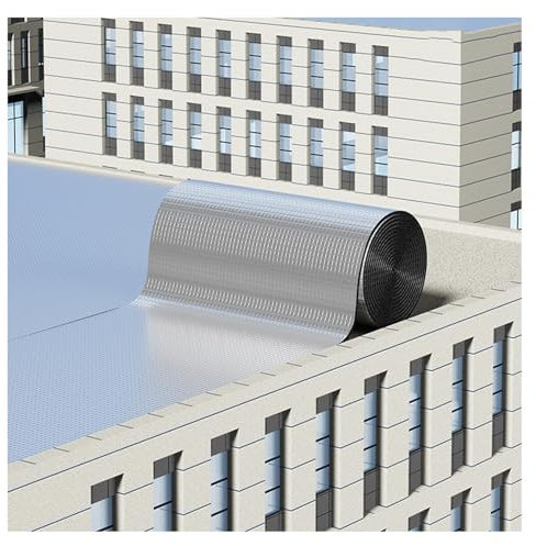 ZXCASDF Self-adhesive Aluminum Insulation Cotton,Car Sound Deadener Deadening Mat，Roof Insulation Wool Sun Protection Color Steel Tile Roof Thermal Insulation Film Waterproof(5MM(THK),1 * 9M(9m²))