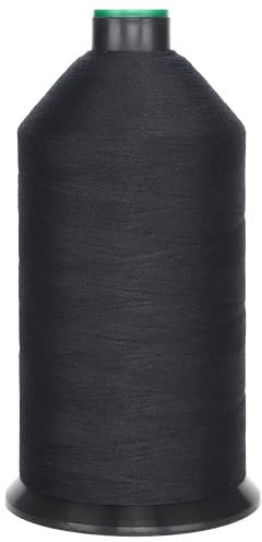HILOHILO Extra starkes Polyester-Corespun-Denim-Faden, Tkt50 Tex60 J30, geeignet für leichte Denim-Kleidung und Heimdekoration, Matratzen, Vorhänge (schwarz)
