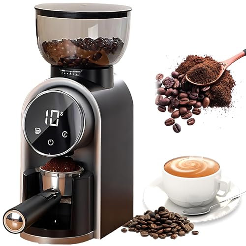 Nuovo macinacaffè Elettrico, macinacaffè da 80 W con Controllo del dosaggio a 25 impostazioni di velocità, macinaspezie da 250 g con Display Touch e Timer Digitale, Nucleo di macinazione