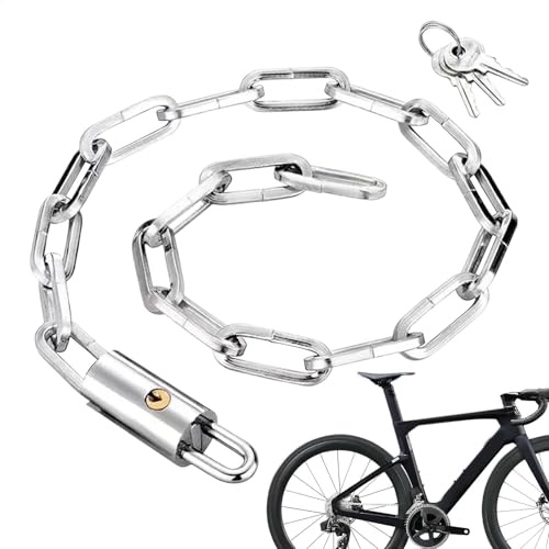 Candado de cadena para bicicleta, candado de cadena con llaves, candado de acero para bicicleta, cadena de seguridad gruesa, accesorios de bicicleta extralargos para puerta y motocicleta