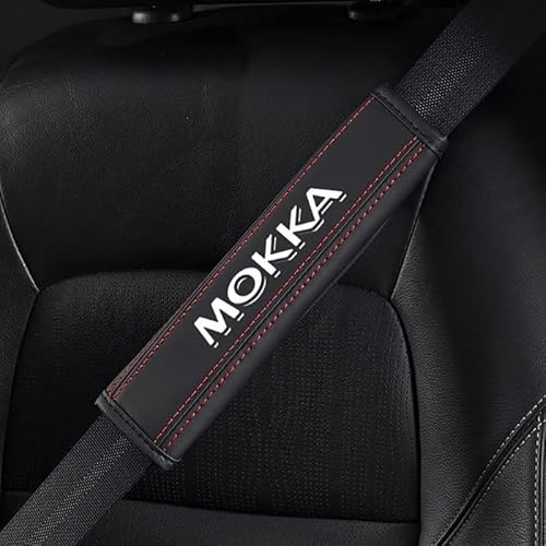 YNQP Lot de 2 Voiture Cuir Rembourrage de Ceinture de Sécurité, pour Opel Mokka Accessoires d'Intérieur