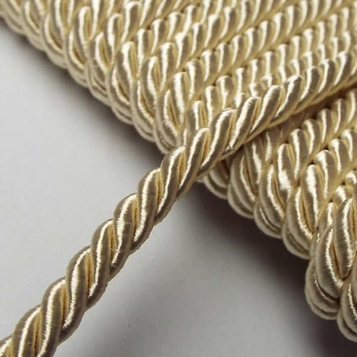 6mm Flanged Piping Cord Barley Twist Cushion Upholstery Buy 1 2 Or 4 Metres 617D, 0005 Cream, 2 Metres