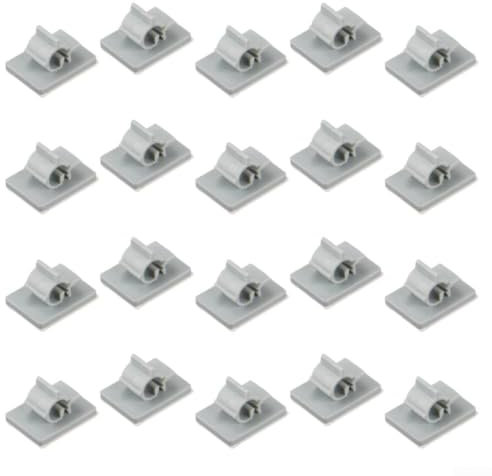 JoyousMall 20PCS Plastic Water Pipe Clamps, Pipes Retaining Clip for Fixing Hoses to Spray Water Pipes and Cable Holders(6.5MM)