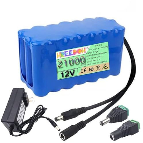 SXYKXYDL Batería de Litio de 12 V CC, Recargable, de Iones de Litio, de 10 Ah, 12 Ah, 15 Ah, 20 Ah y 30 Ah. Potente batería de polímero de Litio portátil. Adecuada para Equipos de 12 V.