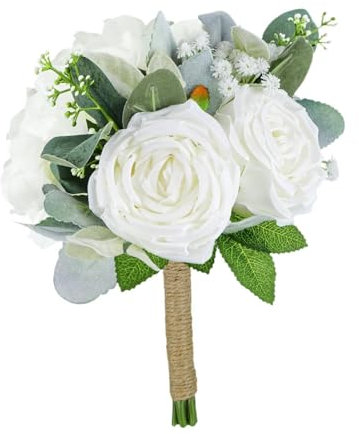Nishiyuenyi Brautstrauß Künstliche Blumen Blumenarrangements Werfen Bouquet
