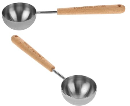 ZUNOXAZ 2pièces Cuillère Doseuse à Café à Manche Long Mesure Fixe Pour Café Thé Et Ingrédients De Pâtisserie