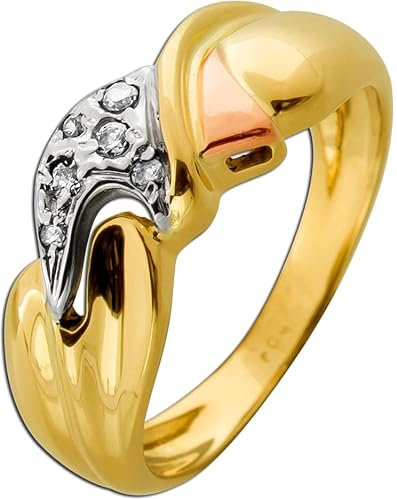 Ch.Abramowicz Brillantring Gold 585 14 Karat Brillanten 0.06ct Weissgold Rosegold 17