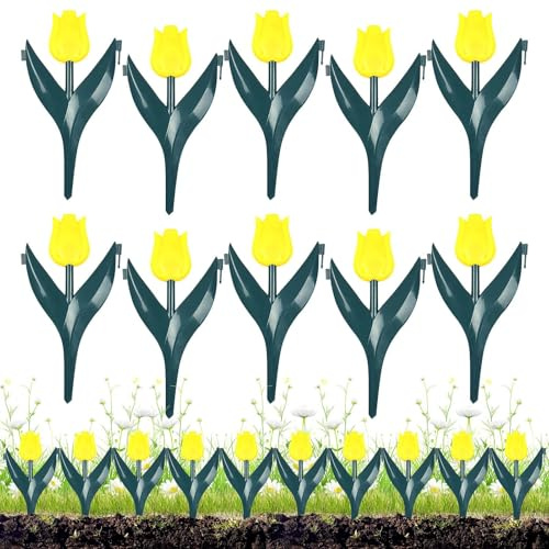 Protección para parterres | 10 piezas Valla decorativa de jardín | Accesorios de jardinería para casa de campo, cementerio patio delantero y trasero