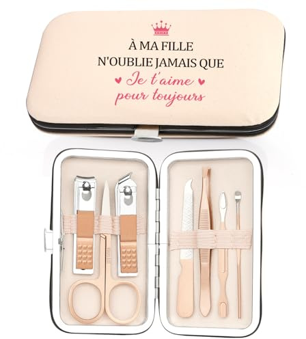 Xiuspark Cadeau Ado Fille,Idee Cadeau Noel Adolescente Jeune Fille Filleule Cadeaux Adolescents Cadeau Anniversaire pour Ma Fille Onglerie Trousse Manucure Kit Pedicure Set Nail Coupe Ongle Pied