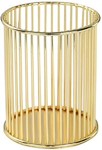 Licsaliwe Gold Metall -Stifthalter für Schreibtisch, Make -up Pinsel -Organizer Stiftbecher, Büro und Wohnkultur
