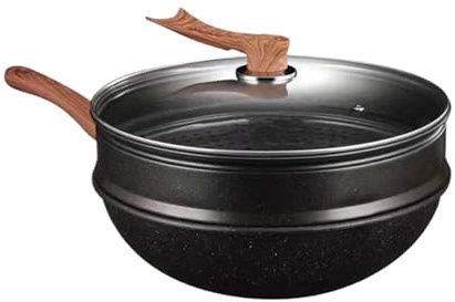 Tanxier Sartenes, De 32 Cm Para Acampada Con Vaporera, Cacerola Para Saltear Cocer Al Vapor Guisar Hervir Pescado Y Tortitas