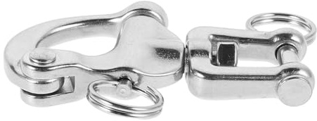 PRETYZOOM Grade Quick Release Snap Shackle Stainless Steel Handpull Jaw Shackle for Sailing Rigging Secure Locking Spring Heavy Duty Swivel Clip for Boats and Yachts Load Capacity