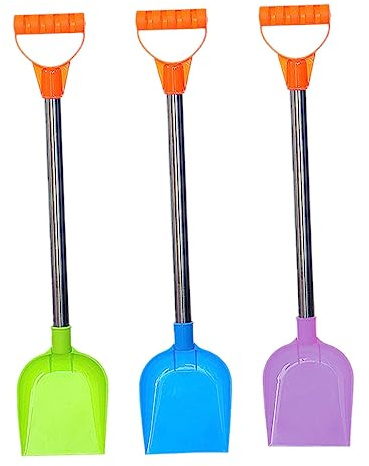 ARTIBETTER 3 pezzi Palette Neve per Manico in Acciaio Giochi Invernali Portatile per Esterni Design Leggero e Resistente per Ragazzo Ragazza e Ragazza Colore Casuale Colore Casuale