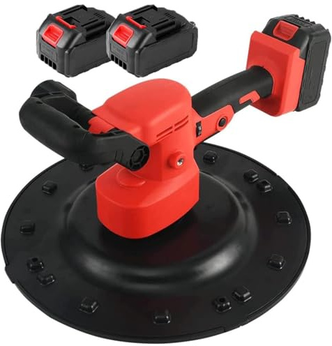 GLBMXDD Máquina pulidora alisadora, máquina alisadora eléctrica para hormigón de 1680 W y 200 RPM, pulidora alisadora de Paredes con 6 velocidades Variables, para Paredes de hormigón. 1Battery