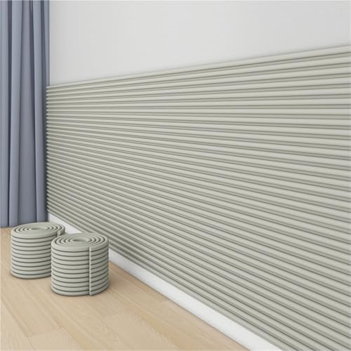 Upholstered and Padded Wall Panels, Stick On Headboard, Easy to Assemble, Sturdy, Impact Resistant, Environmentally Friendly NBR Foam for Bedroom Headboard and Living Room(Grey,W 60 x L 200 cm)