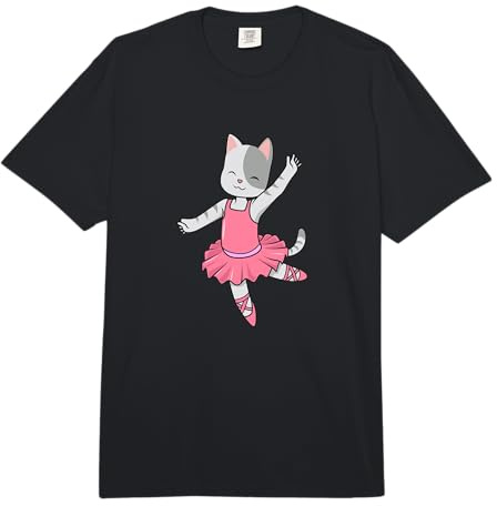 Cartoon cat Dances Ballet - Ballerina Comfort Colors Adult Heavyweight T-Shirt