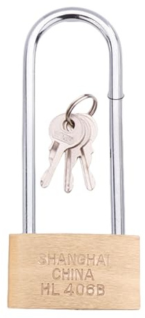 Cadenas portables robustes antirouille avec 4 longues manilles résistantes aux intempéries pour casiers de gym, portail, garage, utilisation en extérieur