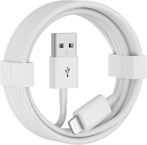 Osecet Car Apple Carplay Cable, 1.8M USB A to Lightning Cable | Compatible with iPhone 14 13 12 11 Pro Max XR XS X Charger Cord, Car Fast Charging Cable White