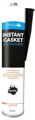 Simply SR-001 Black RTV Silicone Instant Gasket - Temperature Resistant up to 200 degrees - Easy to Apply - Waterproof Seal - Flexible - Low Dirt Pick Up (Packaging may vary)