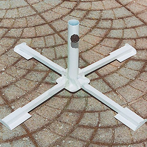 Giardini del Re 35865 Base a Croce per Ombrellone da Giardino, 50 x 50 x 33 cm, Bianco