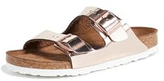 birkenstock donna arizona sfb doppia fascia pelle rosa