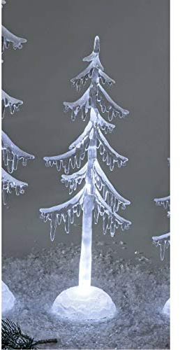 Dekobaum gefrostet mit Licht, Acryl batteriebetrieben ca. 35 cm