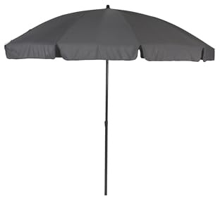 greemotion Terrassenschirm aus Stahl mit Schirm in Anthrazit, UV35+, Ø 240 cm