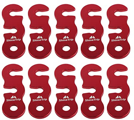 VGEBY 10pcs Tensores Camping Antideslizante Aluminio Hebilla de Paracord para Tienda de Campaña (Color : )