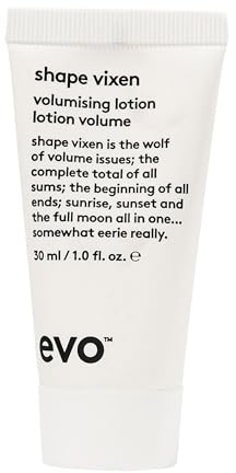 Evo Shape Vixen Volumising Lotion - Professional Hair Styling Blowdry Texture Mask for Fine Thin Straight Hair - Travel Size, 30ml / 1.01fl.oz