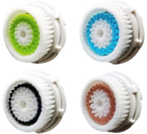 Opaltool Gesichtsreinigungsbürste Köpfe, Kompatible Ersatz für Delicate, Sensitive, Deep Pore und Akne Pinsel Kopf Gesichtsreinigungswerkzeug (4PCS Mixed Pack)