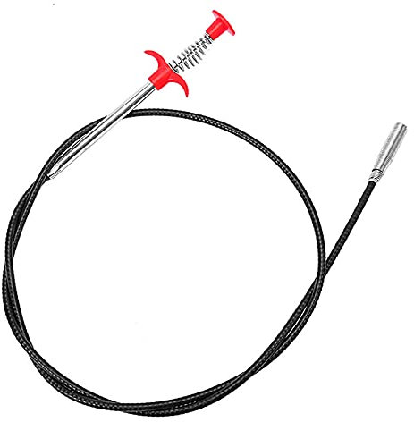 Outil de Ramassage à 4 Griffes Longue Flexible Portée Grabber pour Ramasser Déchets de Égouts/Drains/Toilettes/évier de Maison