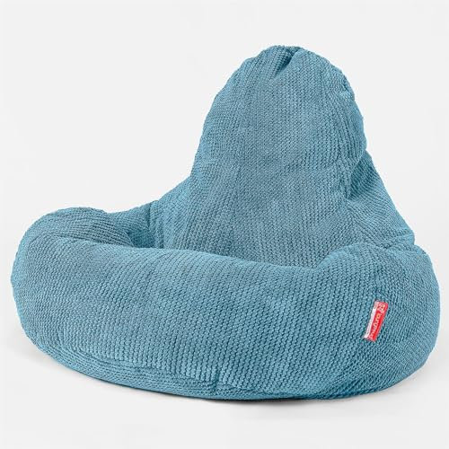 Lounge Pug - Gaming Sitzsack Sessel - Pom-Pom Türkis - Ultra LUX - Sitzsack Sessel
