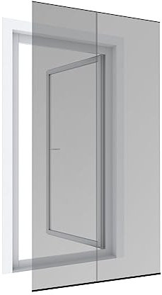 Windhager Fliegengitter Vorhang für Türen Basic, Türvorhang, Lamellenvorhang Fliegengitter, 100 x 210cm, anthrazit, 04507