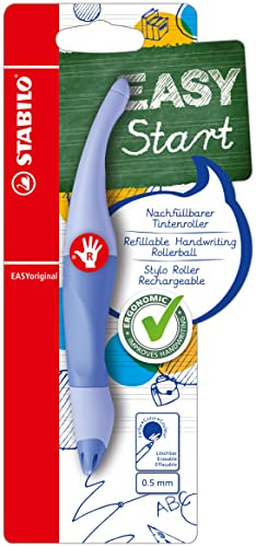 STABILO - Ergonomischer Tintenroller für Rechtshänder - EASYoriginal Pastel in Wolkenblau - blau (löschbar) - inkl. Patrone - Blister