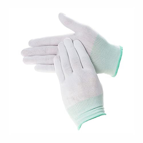3 Paar Gartenhandschuhe, 13-pin Nylon Strickhandschuhe Leichte Gartenhandschuhe für Herren Damen für Industrie, Haushalt, Hof, Gartenarbeit, Reinigung, 9 Zoll