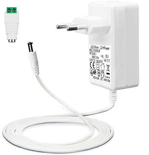 Lacasa 12V 3A Netzteil für LED Streifen, 36W Transformator/Trafo AC 200-240V zu DC 12V Treiberkonverter Adapter mit 5ft/1,5m Kabel Stromversorgung, 5,5 x 2,1mm Buchse, EU Stecker, GS TÜV CE Zulassung