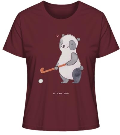 Mr. & Mrs. Panda Shirt Damen Panda Hockey Spielen