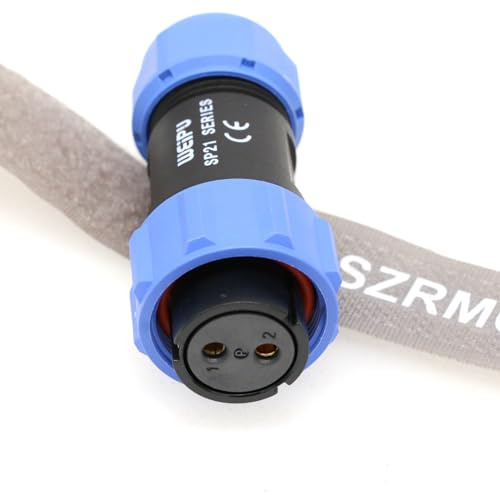 SZRMCC SP21 Connettore di Alimentazione 2 Pin Maschio 12V 30A Circolare Aviazione Connettore Spina IP68 Impermeabile Industriale per BLUETTI AC200MAX Centrale Solare