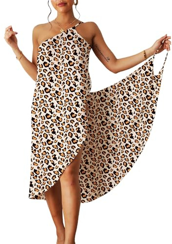 ATRACTIVOLL Damen Strandkleid Bikini Cover Up Sommer, V-Ausschnitt, Strandponcho Bademode Vertuschen, Strandtunika Wrap Sarong, Groß , Leichte, Urlaub