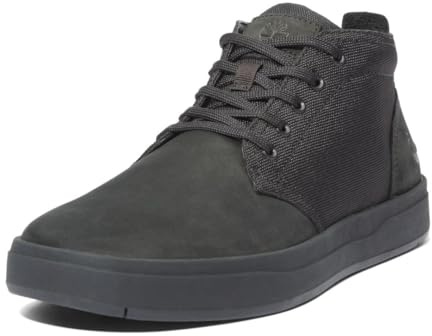 Timberland Men's Davis Square Chukka Shoes, Black, 11.5 Medium