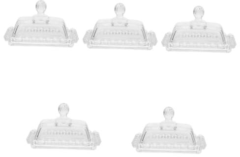 Garneck 5 Stück Mini Dessert Süßigkeiten Tablett Butterhalter Restaurant Käseform Butter Aufbewahrungsform Butterkonservierungshalter Haushaltsgeschirr Butterdose Mit Deckel Butter