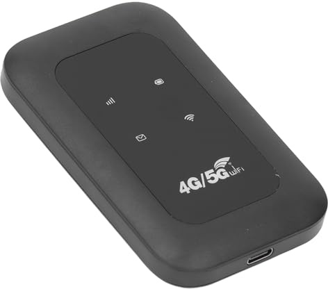 Tonysa 4G LTE Mobiler Hotspot, 3G 4G LTE Mobiler WLAN-Router, Tragbarer Mobiler WLAN-Hotspot Unterstützt WLAN-Verbindung mit Bis zu 10 Geräten für Reisen, Geschäft, Camping