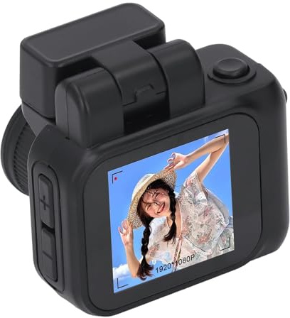 Camera Digitale Vintage 1080p Video Registratore Compatto con capacità di Batteria a Polimero di Luce Flash (con 64 g di piccoli schede di memoria)